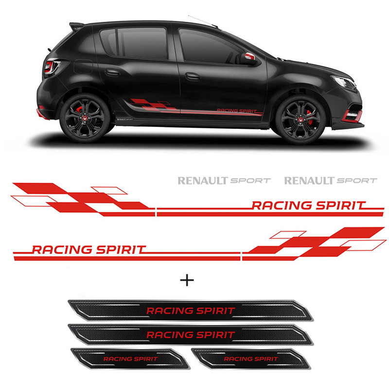 Faixa Sandero Racing Spirit Renault Sport + Soleira Protetor