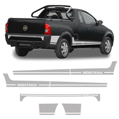 Faixa Montana 2010 Adesivo Lateral/Traseiro Prata Decorativo