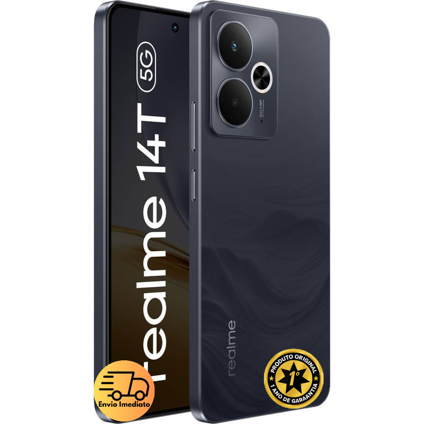 NOVO Celular Realme 14T 5G 512GB ou 256GB Versão Global Original Lacrado Pronta Entrega ADS