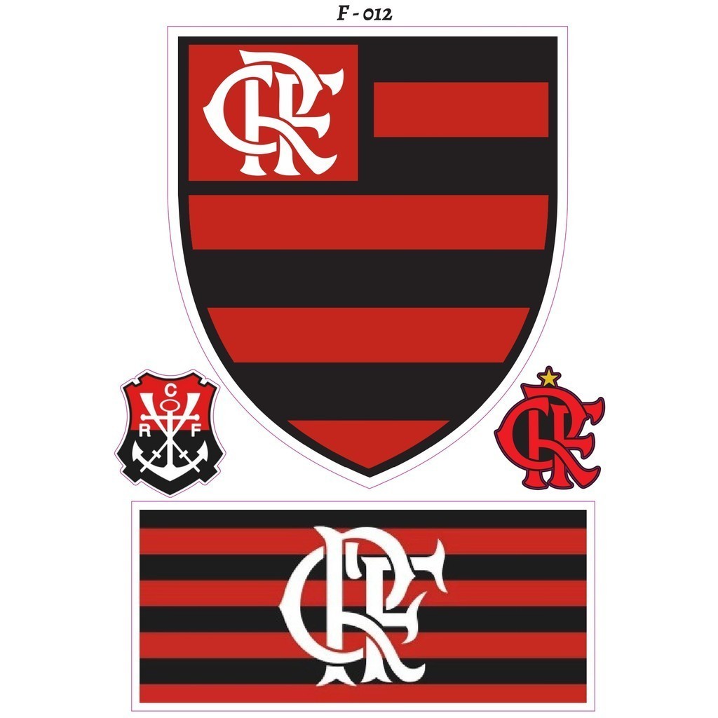 Cartela De Adesivos F012 - Personalizados Grande - Time - Futebol - Carro Moto - Torcida Bike Caminhão  Adesivo Grande