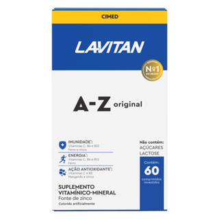 Lavitan AZ Tradicional 60 Cápsulas Cimed Multivitamínico Vitaminas e Minerais Suplemento Alimentar em Oferta na Shopee