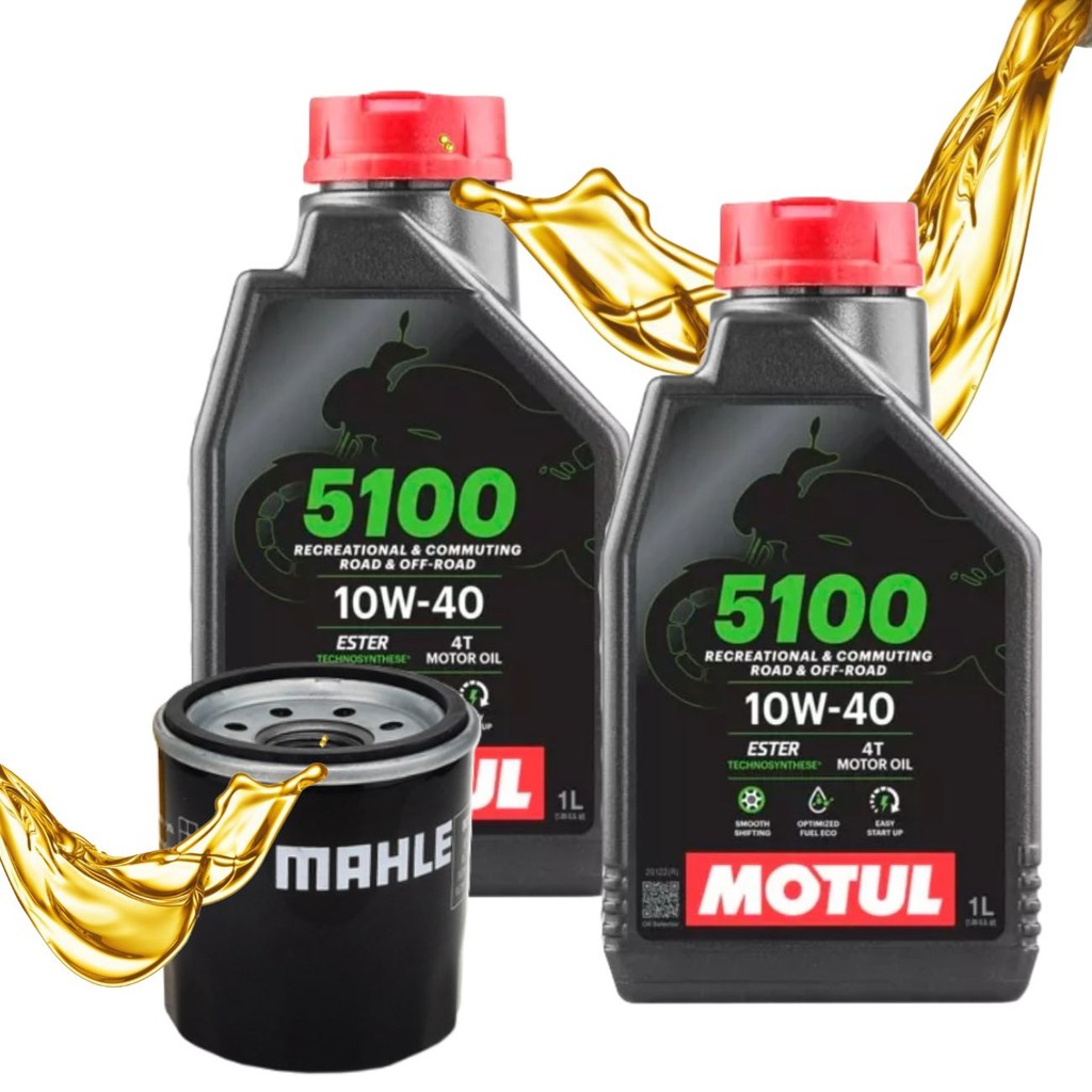 Troca de Óleo P/ Kawasaki Er6 / Vulcan 650 / Versys 650 Motul 5100 10w40 + Filtro em Oferta na Shopee