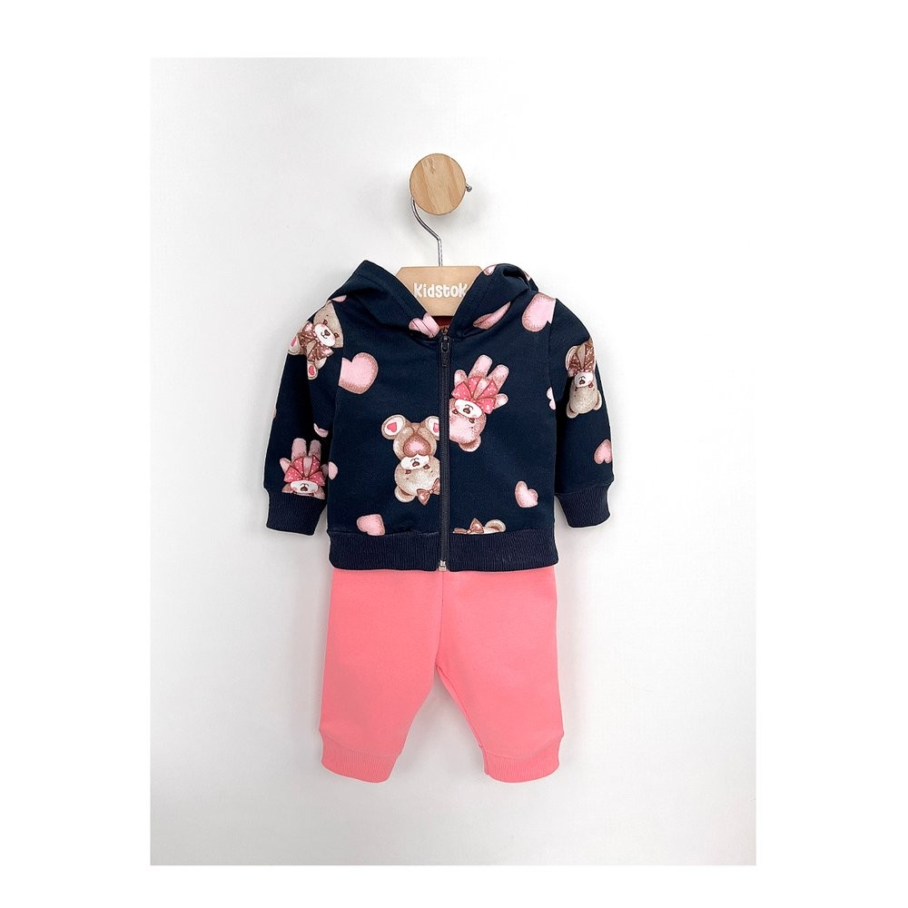 Detalhes do Conjunto Menina Jaqueta e Calça Moletom Flanelado Ursinho - Kyly