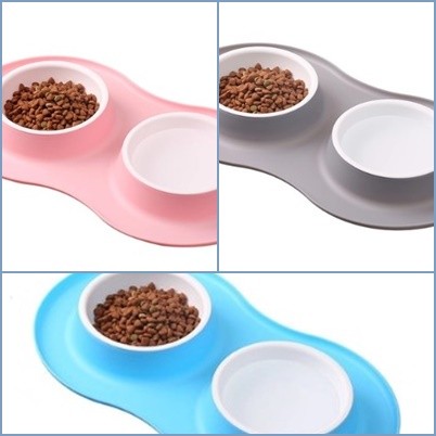 Comedouro E Bebedouro Duplo Em Silicone 200ml Para Pets - Perfeito Para Cães E Gatos, Mantenha Seu Pet Alimentado E Hidr em Oferta na Shopee