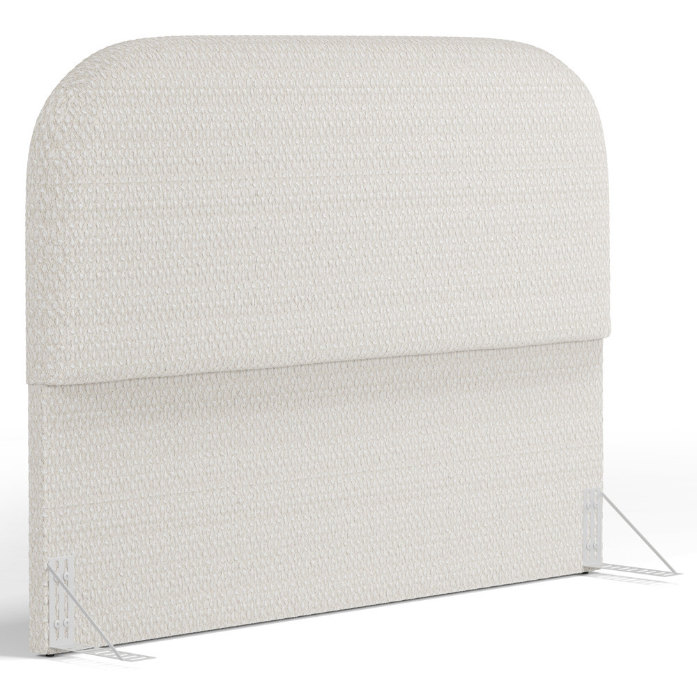 Cabeceira Cama Box Casal 140cm Orgânica Lanna W01 Bouclê Cru - Lyam Decor - Home & Living