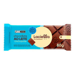 Detalhes do Chocolate ao Leite Crocante Laciella Zero 80g DUM DUM