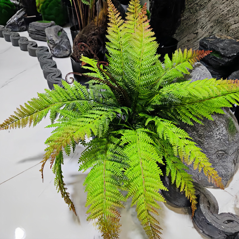 55CM Samambaia Escura Artificial De 15 Galhos