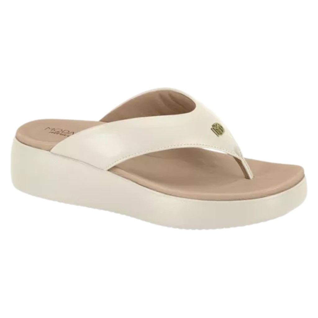 Tamanco Modare Feminino Moderno Ortopédico Anabela Creme em Oferta na Shopee