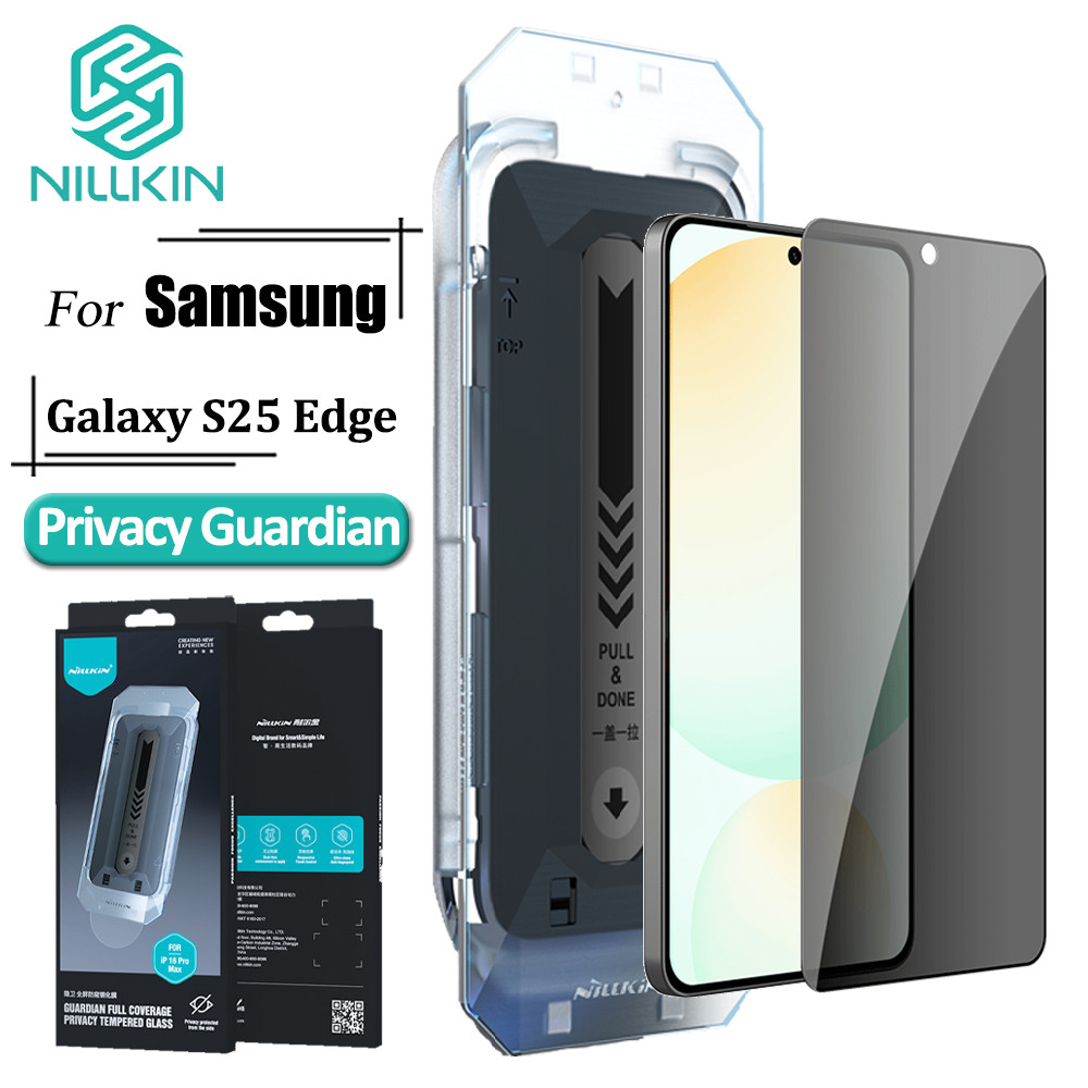 NILLKIN Tela Cheia De Vidro Temperado Para Samsung Galaxy S25 Edge Fácil Instalação Privacidade Guardião Protetor De Ant em Oferta na Shopee