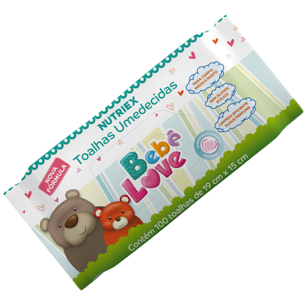 TOALHAS UMEDECIDAS 100UND BEBE LOVE NUTRIEX