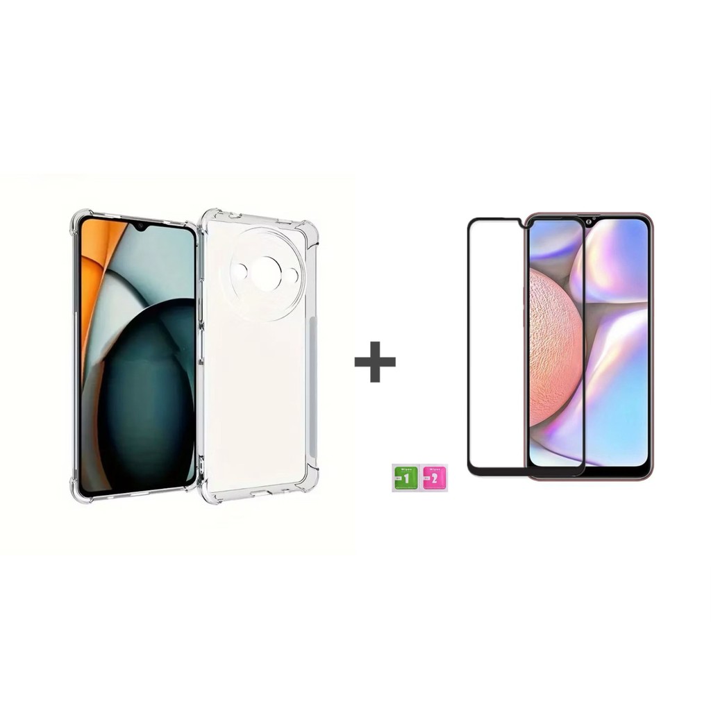 Capa Capinha Redmi A3 / A3x / POCO C61 Anti Impacto Transparente + película Vrid