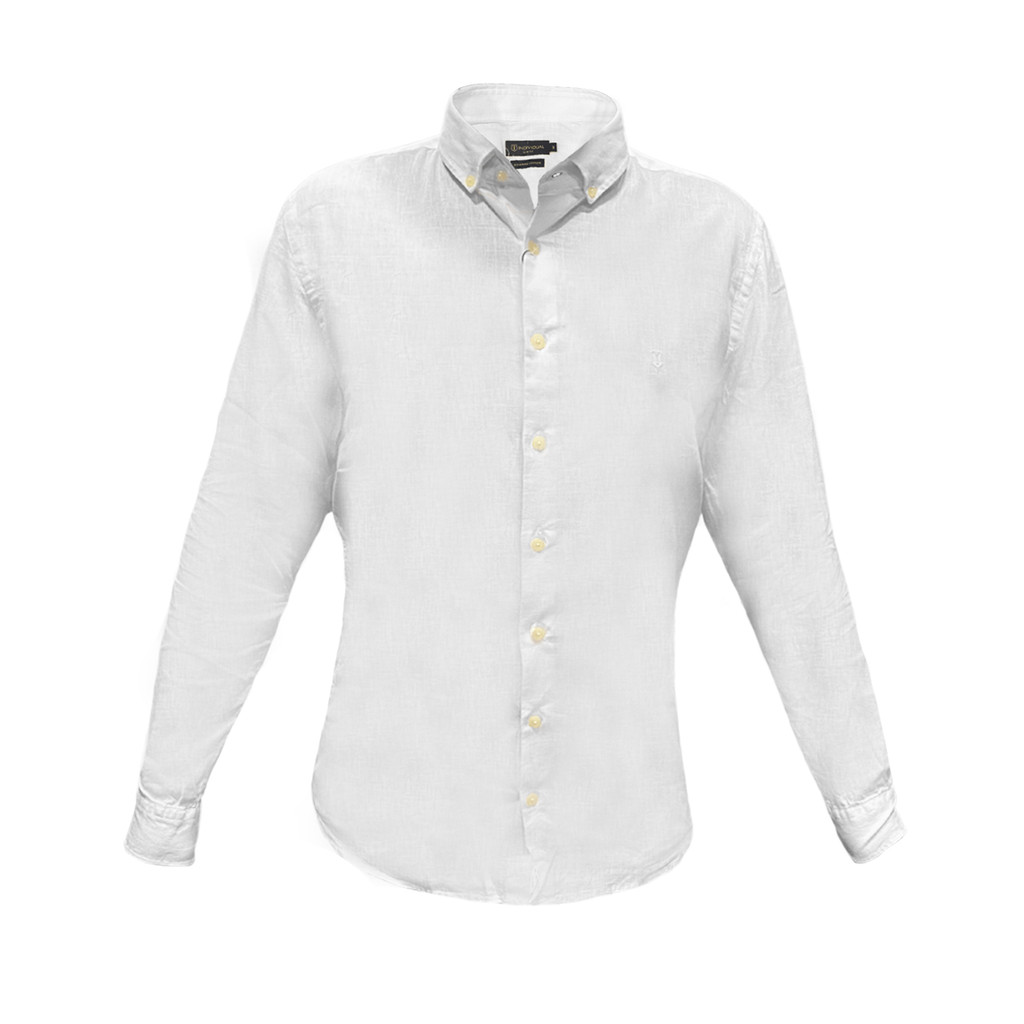 Camisa Individual Slim Fio Tinto Xad Bege Claro