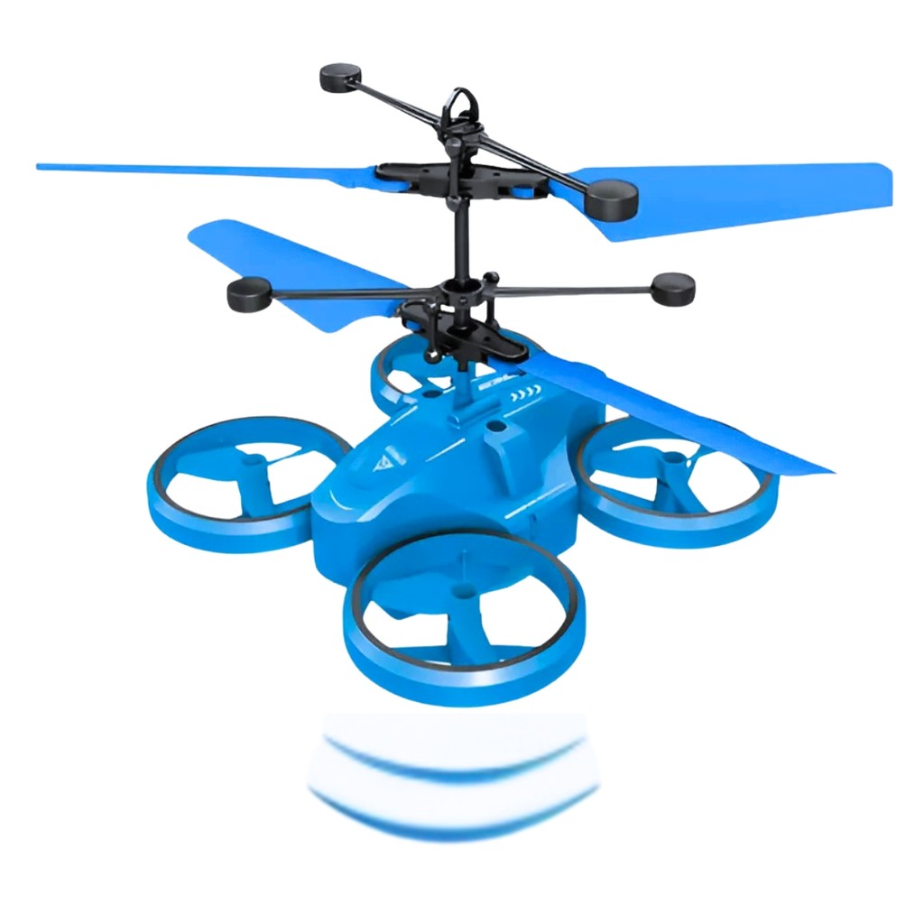 Mini Drone Voador Azul Recarregável C/ Sensor de Movimento - Castela em Oferta na Shopee