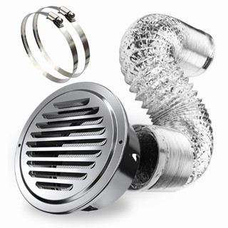 Kit Veneziana Fixa Em Alumínio 100mm Duto Flexível 5 Metros + 2 Abraçadeira Aço Inox Coifa Exaustor em Oferta na Shopee