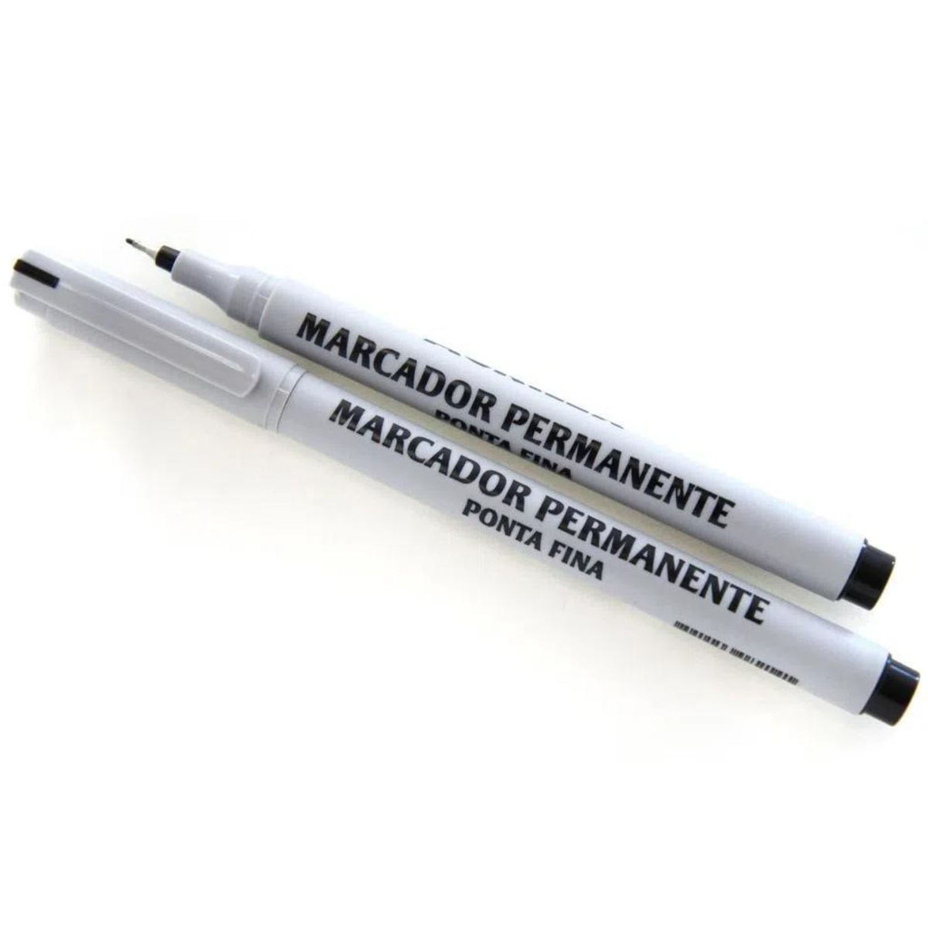 Caneta Marcador Permanente Acrilex Ponta Fina Preta em Oferta na Shopee