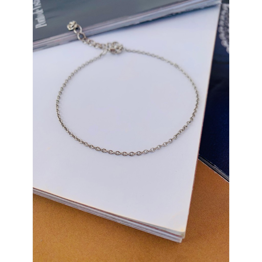 Pulseiras Unissex Semi Joia Verniz Italiano Prata corrente delicada