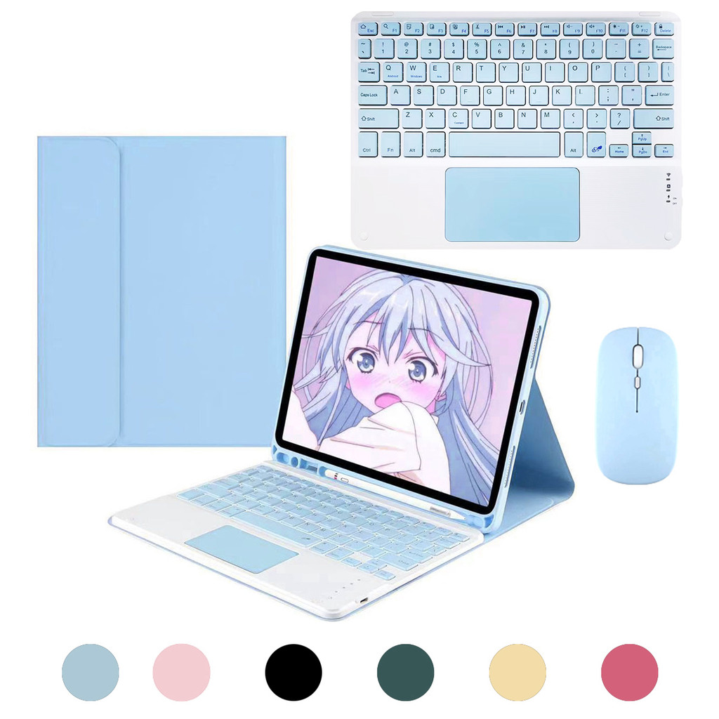 Capa com Teclado Touch e Mouse Para IPad 5 ou 6 geração, ipad air1 ou air2, IPad Pro 9,7 polegadas em Oferta na Shopee