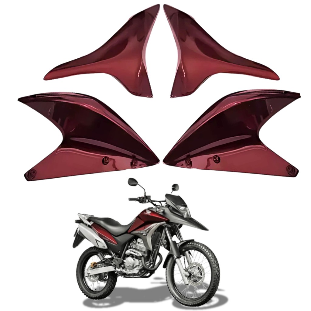 Aba Aleta Guia Inferior Superior Tanque Honda Xre300 Vermelho Cardeal 2011