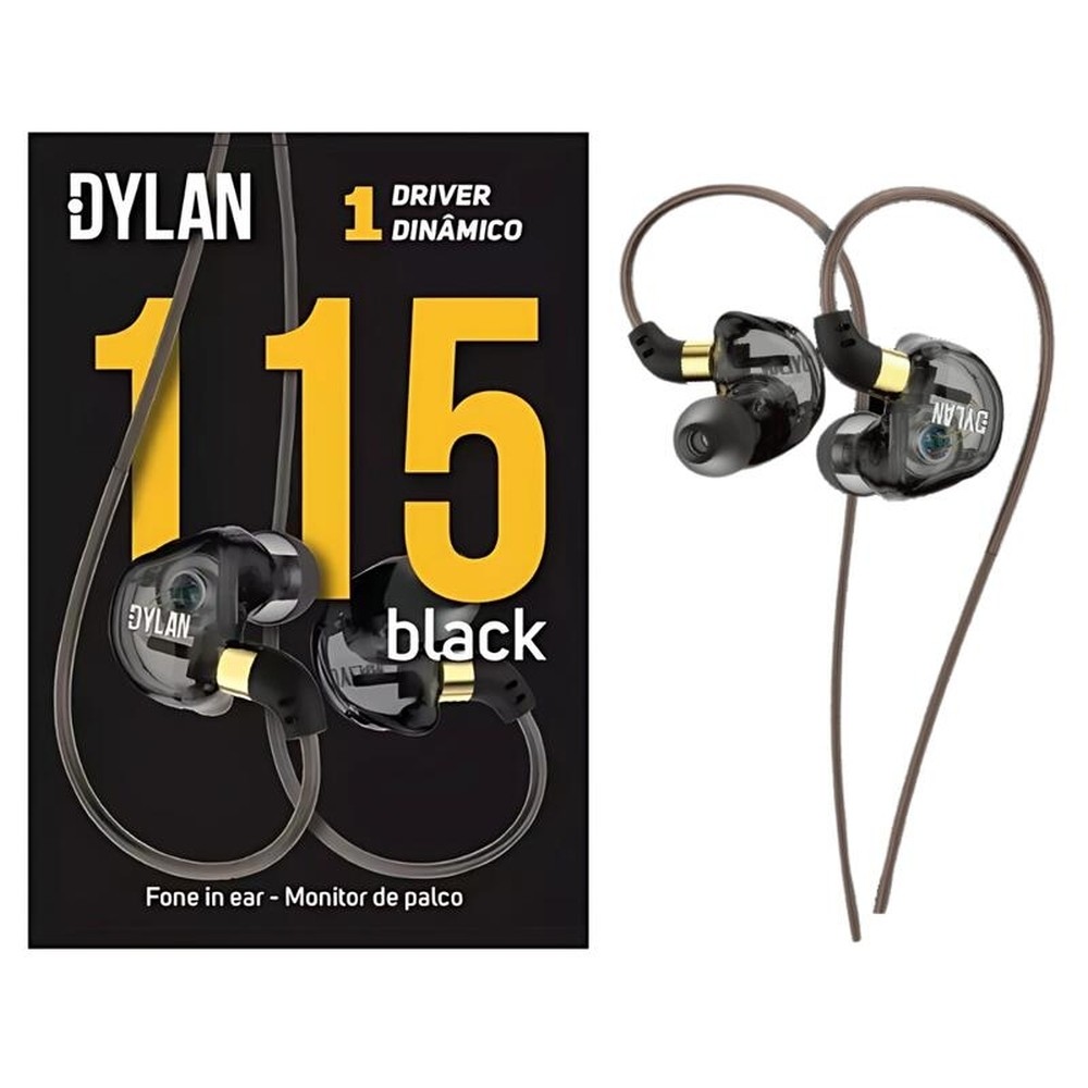 FONE DE OUVIDO DYLAN DE-115 PONTO RETORNO SEM MICROFONE ESTILO KZ em Oferta na Shopee