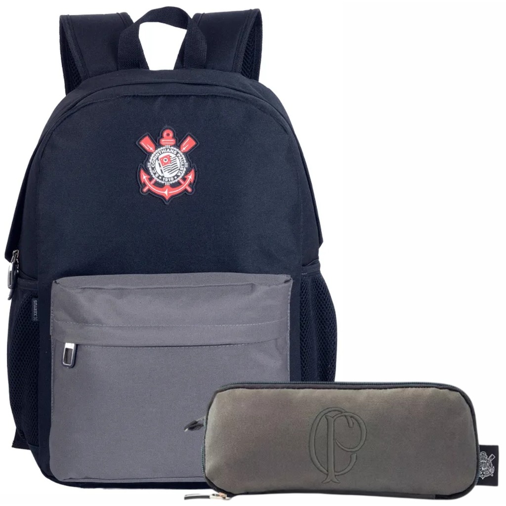 Mochila Costas Esportiva Escolar Escudo Corinthians + Estojo em Oferta na Shopee