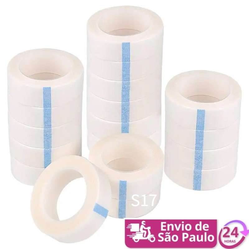 Kit 12 Fita Micropore Antialérgica para Extensão de Cílios Naturais 16S em Oferta na Shopee