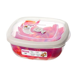 Pote Plástico Quadrado Hermético Cappuccino 2,7L Flor Sanremo em Oferta na Shopee