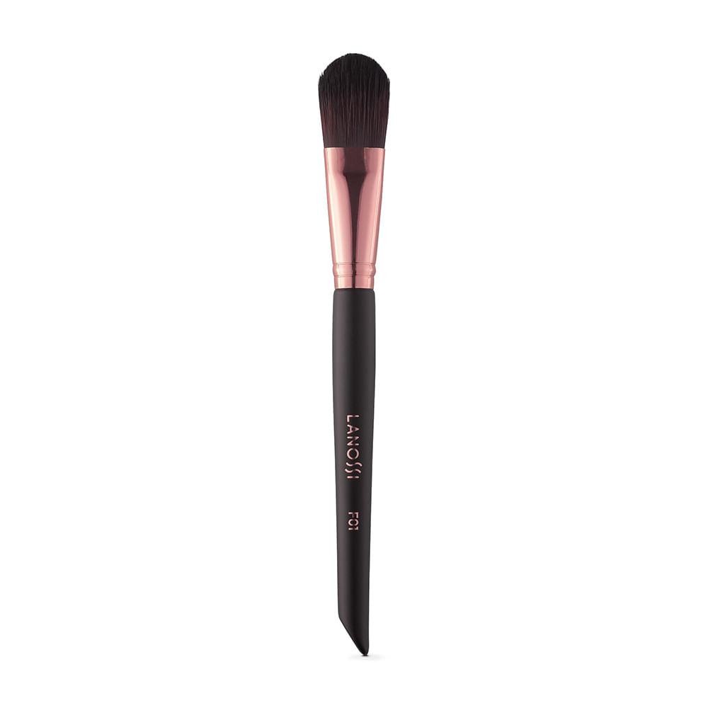 Pincel de Maquiagem Língua de Gato para Base Rosé Black F01 Lanossi em Oferta na Shopee