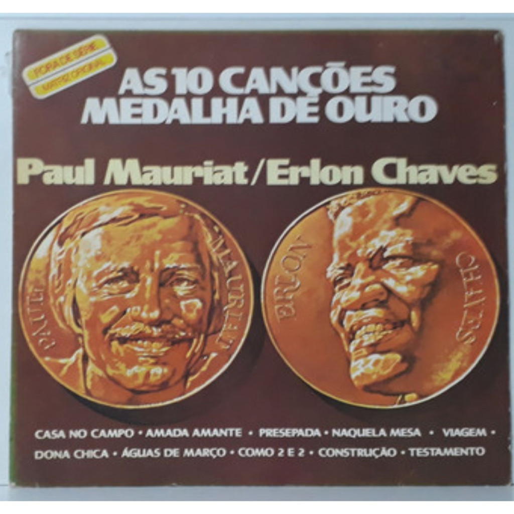 VINIL Paul Mauriat / Erlon Chaves LP Vinil As 10 Canções Medalha De Ouro (Sem encarte)