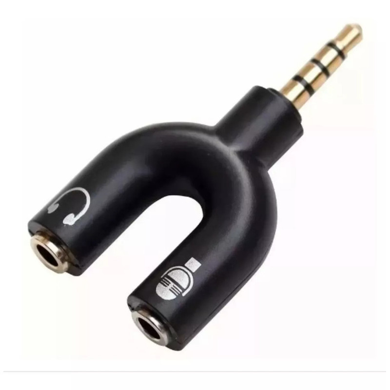 Kit 10 Adaptador Splitter Headset Fone Microfone P2 X P3