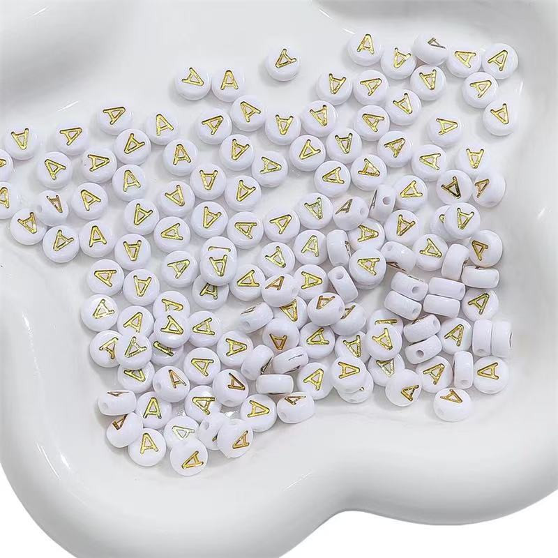 Miçangas Infantil Letras 50 Pçs A Sua Escolha-dourado em Oferta na Shopee