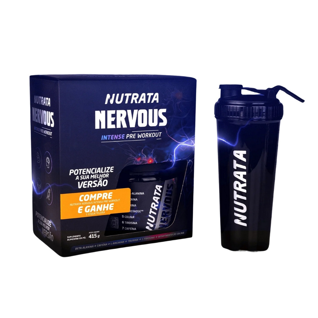 Promopack Pré-Treino Nervous 415g Nutrata Guaraná Com Açaí - Health