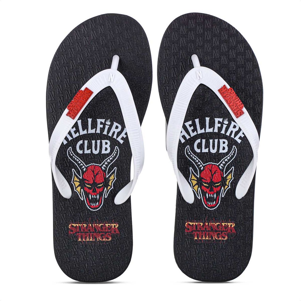 Chinelo Netflix Stranger Things Hellfire Preto - Masculino em Oferta na Shopee