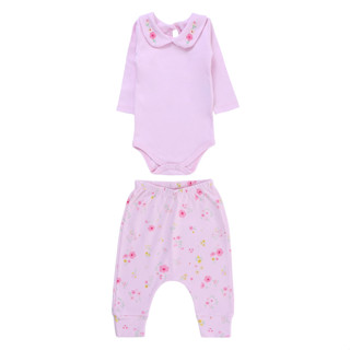 Conjunto KiKo Baby Body com Gola Bordada e Calça em Oferta na Shopee