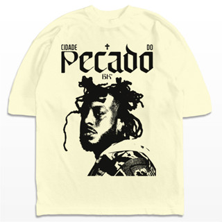 Camiseta Oversized Bk Cantor Cidade do Pecado Streetwear Harajuku Aesthetic Camisa Unissex em Oferta na Shopee