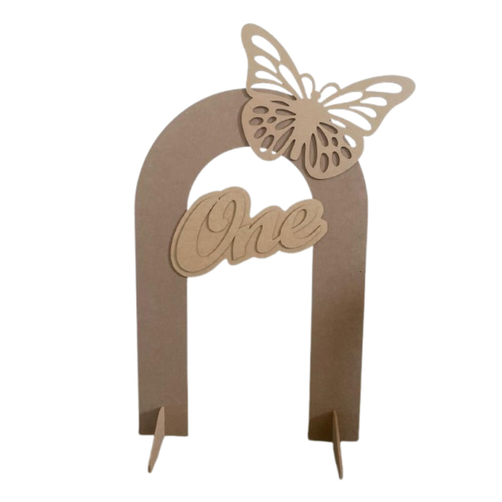 Painel para Fotos de 1 ano One Arco Romano Borboletas 90cm em Oferta na Shopee