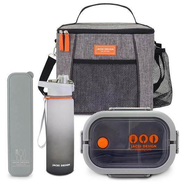 Kit Bolsa Térmica, Marmita, Garrafa 1L, Porta Talheres  - Jacki Design - Home & Living