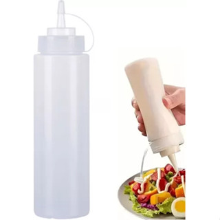 Bisnaga Grande 1 Litro Transparente Para Molhos Donuts  Azeite Cremes em Oferta na Shopee