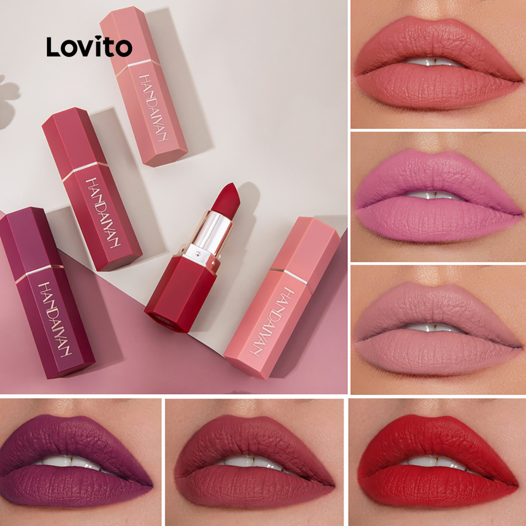 Lovito Batom Casual Liso Fosco Não Desbota Batom Vermelho Pimentão Para Mulheres LCS09062 - Beauty