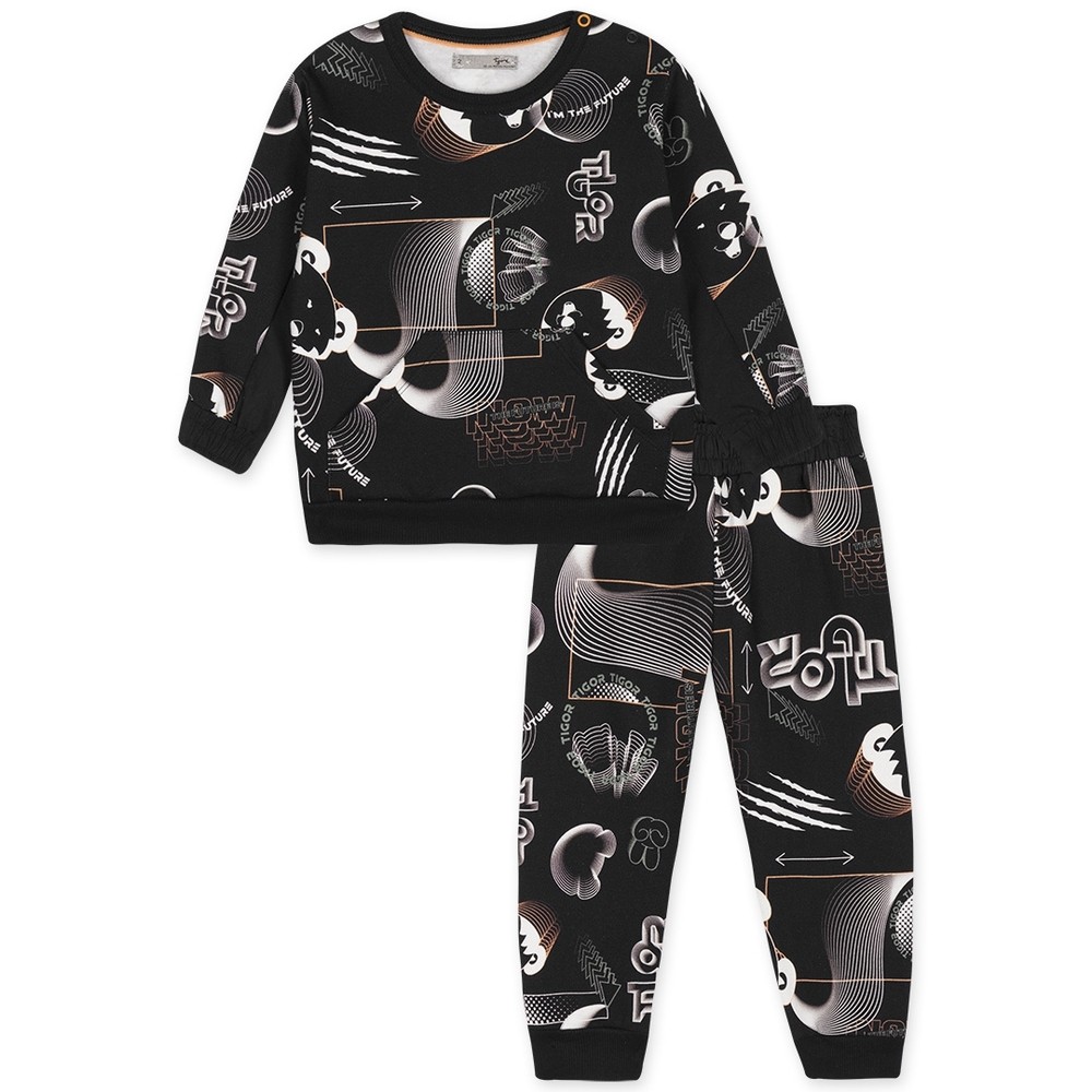 Conjunto Blusão e Calça Moletom Bebê Tigor em Oferta na Shopee