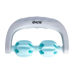 Rolo Massageador Manual Duplo PP R22 Azul Claro e Cinza Acte