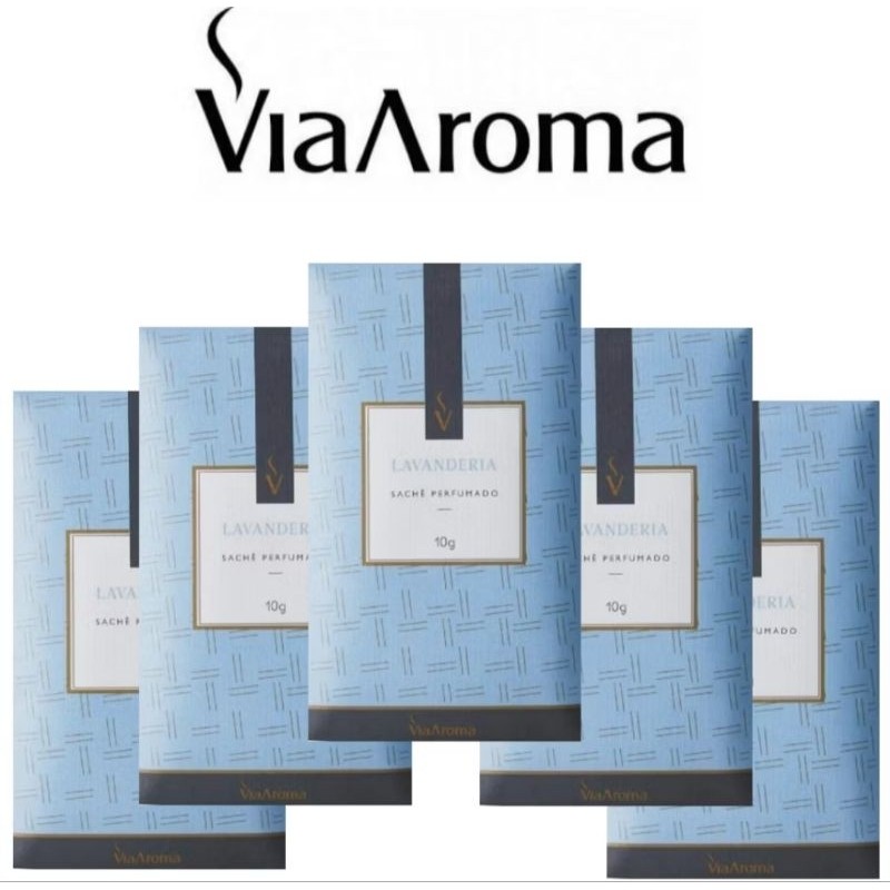 Kit 05 Sachê Perfumado Via Aroma Para Roupeiros Gavetas Closet