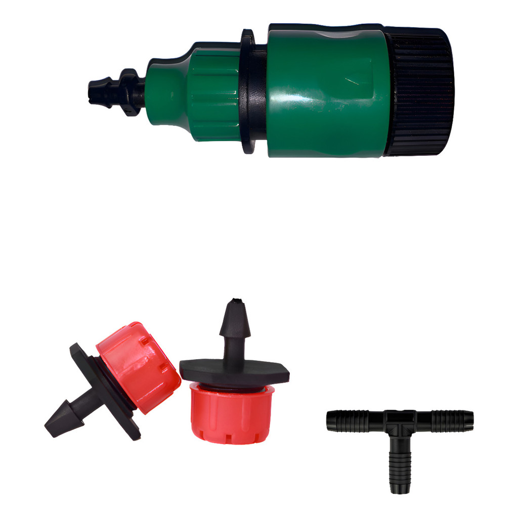 Kit Irrigação 10 Gotejadores + 10 Conexão T + 1 Adapt Engate