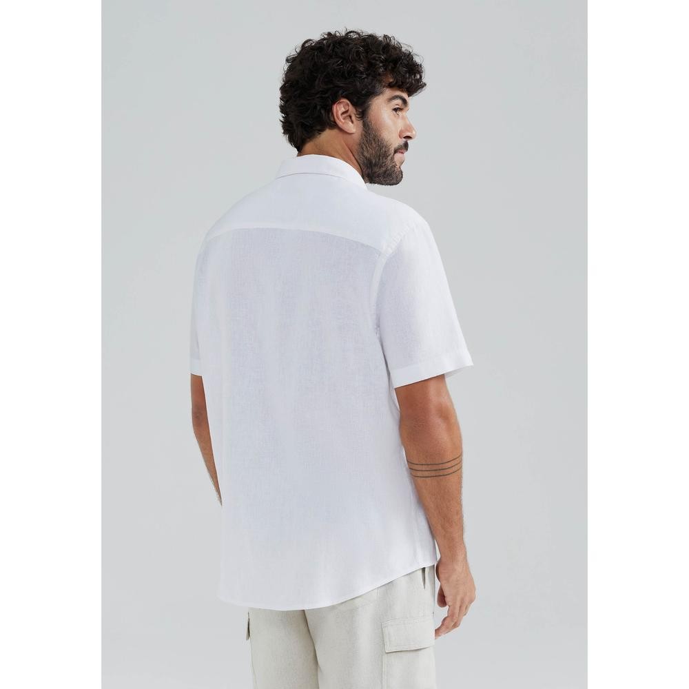 Camisa Masculina Manga Curta Slim Com Linho Hering · foto 2