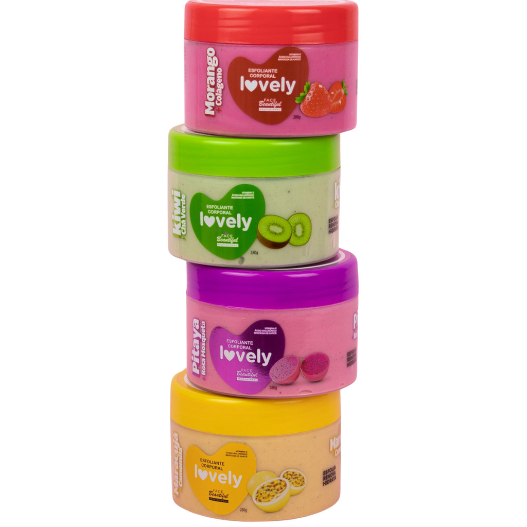 Creme Esfoliante Corporal Vegano Face Beautiful Lovely 280g