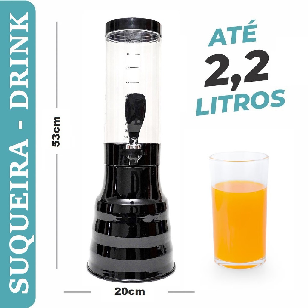10 Suqueira 2.2 Litros Garapeira Drink Terere Torre Pra Suco