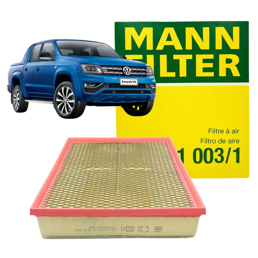 Filtro De Ar Do Motor Vw Amarok 2.0 3.0 Original Mann 2010 Até 2025
