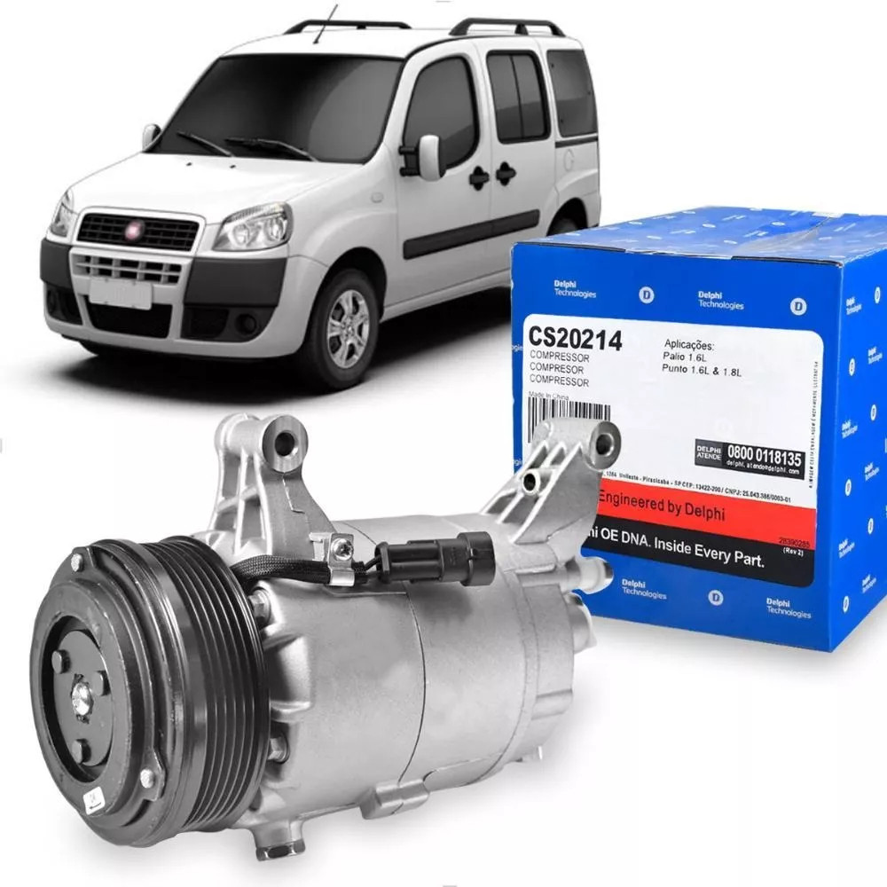 Compressor Ar Doblo E-torq 1.8 2010 A 2015 Original Delphi em Oferta na Shopee