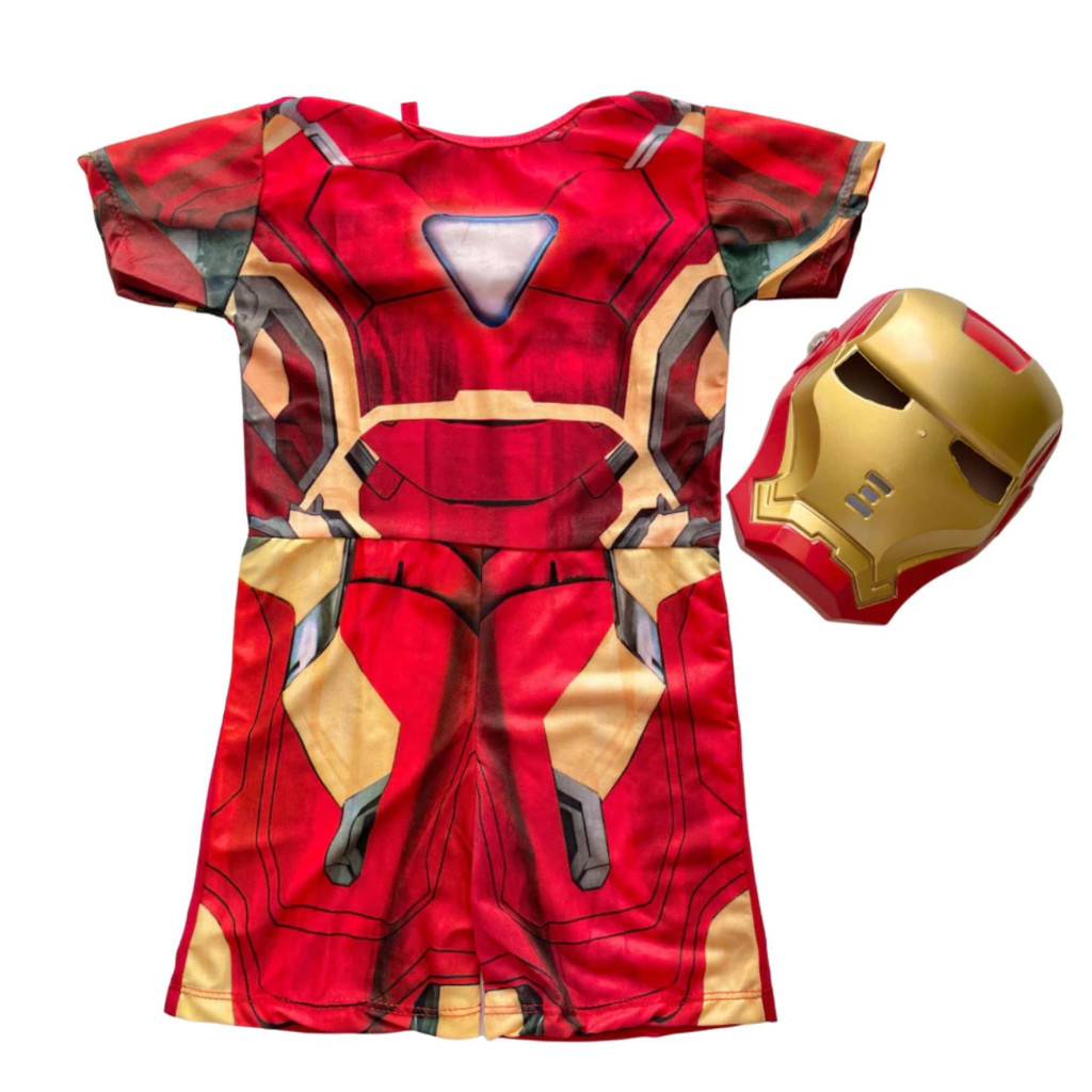 Fantasia Homem de Ferro Com 2 Máscara Vingadores 2 a 10 anos em Oferta na Shopee