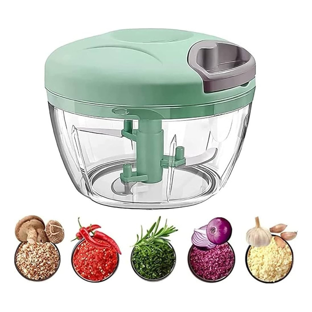 Processador Triturador Moedor De Alimentos Manual Alho 500ml em Oferta na Shopee