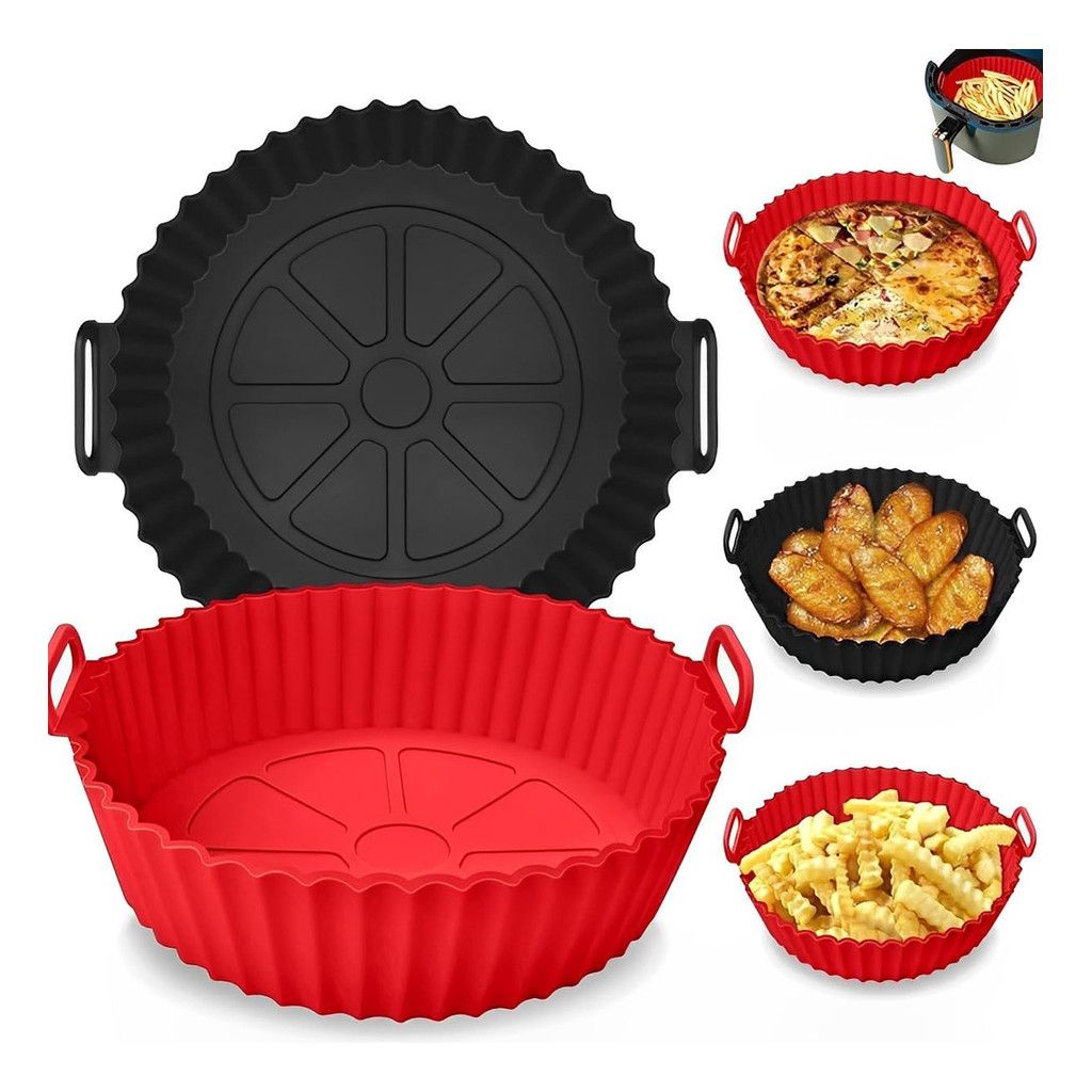 Forma De Silicone Air Fryer Antiaderente Protetor Fritadeira